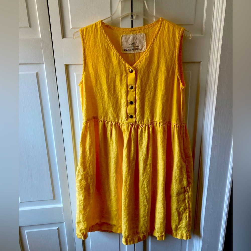 NPL notperfectlinen yellow mama dress s/m
